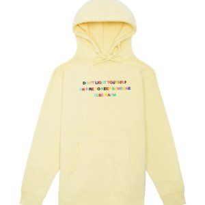 Dont Light Yourself Hoodie - Light Yellow